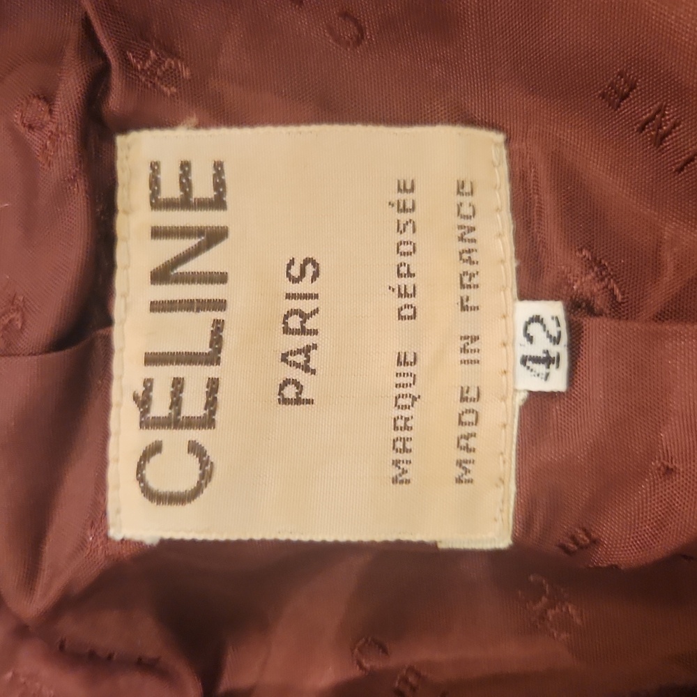 Stunning Celine Deep Burgundy Corduroy Blazer Size 42 - Picture 3 of 9